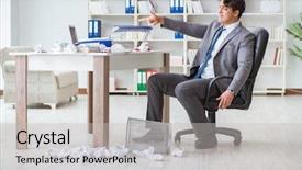  Presentation with angry - PPT theme enhanced with overtime salary - angry businessman shocked working background and a light gray colored foreground