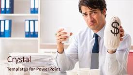  Presentation with coffee - Amazing presentation design having overtime salary - young employee addicted to coffee backdrop and a lemonade colored foreground