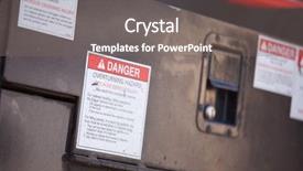  Presentation with utility - PPT theme featuring overturning hazard danger notice background and a gray colored foreground