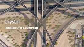  Presentation with united states unity - Cool new slide set with overview of a major interstate backdrop and a coral colored foreground