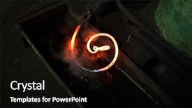  Presentation with molten - Amazing PPT theme having overview of bent molten metal backdrop and a  colored foreground