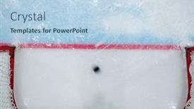  Presentation with puck - Amazing slide deck having overview-of-blurred-motion backdrop and a light blue colored foreground