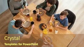  Presentation with family day - Colorful PPT theme enhanced with overview-of-contemporary-family backdrop and a red colored foreground