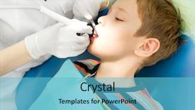  Presentation with dental caries - Cool new slide deck with overview of dental caries prevention backdrop and a light blue colored foreground