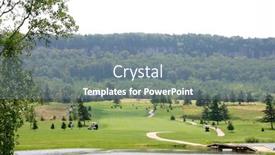  Presentation with golf course - Presentation consisting of overview-of-golf-course background and a gray colored foreground