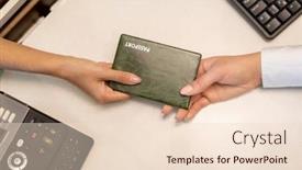  Presentation with receptionist - Cool new theme with overview-of-hand-of-young backdrop and a lemonade colored foreground