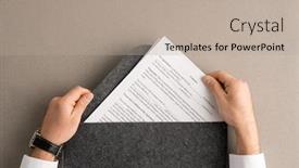  Presentation with contract - PPT theme consisting of overview-of-hands-of-contemporary background and a mint green colored foreground