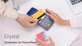  Presentation with terminal - Cool new slide deck with overview-of-hands-of-senior backdrop and a light gray colored foreground