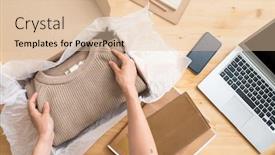  Presentation with box - Theme featuring overview-of-hands-of-young background and a lemonade colored foreground