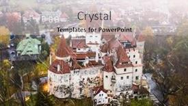  Presentation with pharmaceutical industry overview - Presentation theme consisting of overview-of-historical-bran-fortress background and a lemonade colored foreground