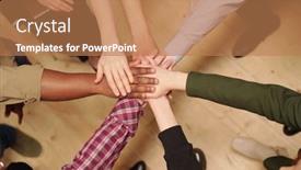  Presentation with patients - Cool new PPT layouts with overview-of-several-intercultural-patients backdrop and a coral colored foreground