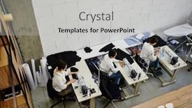  Presentation with machines - Slide deck with overview-of-three-tailors-sitting background and a light gray colored foreground