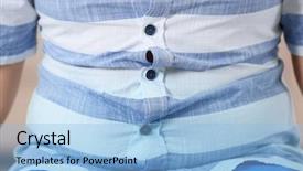  Presentation with kids tee shirt - Audience pleasing PPT layouts consisting of overweight boy in tight shirt backdrop and a  colored foreground