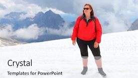  Presentation with sports arena - Cool new slides with healthy lifestyle and slimming concept backdrop and a sky blue colored foreground