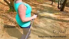  Presentation with walking trail - Presentation theme featuring slimming and active lifestyle theme background and a coral colored foreground