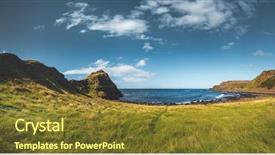  Presentation with meadow - Amazing presentation theme having overwhellmed - green grass covered meadow next backdrop and a tawny brown colored foreground