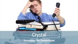  Presentation with emotionally overwhelmed - Amazing PPT layouts having overwhelmed businessman backdrop and a teal colored foreground