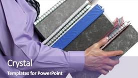  Presentation with files - Amazing slide set having overwork busy or multi-tasking backdrop and a violet colored foreground