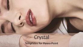  Presentation with nap 2000 - Colorful theme enhanced with overwork woman is having nap backdrop and a coral colored foreground