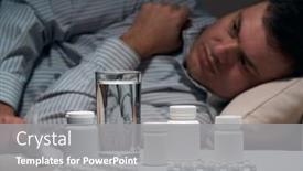  Presentation with overworked - Cool new slides with overworked-businessman-is-lying backdrop and a gray colored foreground