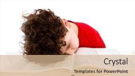  Presentation with overworked - Presentation design having overworked student background and a coral colored foreground