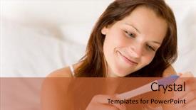  Presentation with pregnancy - PPT layouts with female fertilization - pregnancy test - happy surprised background and a red colored foreground