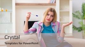  Presentation with pregnancy - Audience pleasing presentation theme consisting of bad result - young woman finding backdrop and a mint green colored foreground