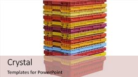  Presentation with 3d isolated t rex head - Audience pleasing slide set consisting of ow - heap of plastic boxes isolated backdrop and a  colored foreground