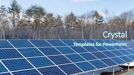  Presentation with solar panel - Beautiful slides featuring ow - solar panel plant backdrop and a ocean colored foreground