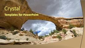  Presentation with utah - Presentation theme consisting of owachomo-bridge-in-natural-bridges background and a tawny brown colored foreground