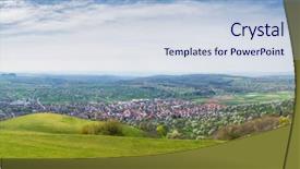  Presentation with owen - Presentation design featuring owen from the castle teck background and a sky blue colored foreground