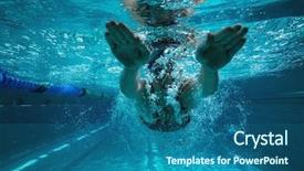 Presentation with safety training poor housekeeping - Colorful presentation theme enhanced with own in the swimming pool backdrop and a ocean colored foreground