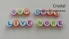  Presentation with live - Slide set consisting of own less live more background and a light gray colored foreground