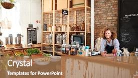  Presentation with grocery store - Theme featuring owner of sustainable plastic free background and a coral colored foreground