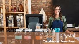  Presentation with grocery store - Audience pleasing PPT layouts consisting of owner of sustainable plastic free backdrop and a coral colored foreground