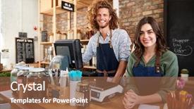  Presentation with female male symbol - Audience pleasing PPT theme consisting of owners of sustainable plastic free backdrop and a tawny brown colored foreground