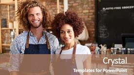  Presentation with grocery store - Audience pleasing PPT layouts consisting of owners of sustainable plastic free backdrop and a coral colored foreground