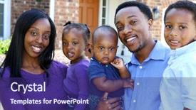  Presentation with ownership - Colorful PPT theme enhanced with ownership - african american family together outside backdrop and a violet colored foreground