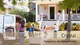  Presentation with ownership - Amazing slide deck having ownership - children helping unload boxes backdrop and a coral colored foreground