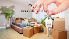  Presentation with ownership - Theme enhanced with ownership - hand with house key background and a lemonade colored foreground