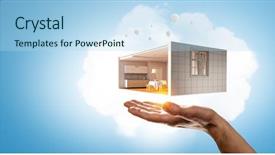  Presentation with dream - Cool new presentation design with ownership - your dream house design mixed backdrop and a light blue colored foreground
