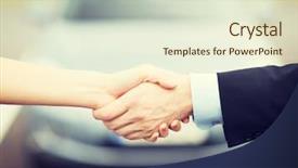  Presentation with ownership - Presentation theme enhanced with ownership concept - customer and salesman background and a cream colored foreground