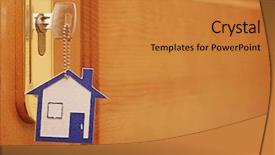  Presentation with lock key - PPT layouts consisting of owning renting - key in a lock background and a gold colored foreground