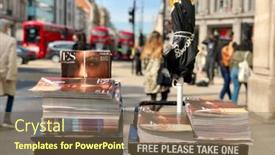  Presentation with circus - Presentation theme having oxford-circus-london-may-3 background and a violet colored foreground