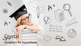  Presentation with school graduation - Cool new presentation theme with oxford university - education school graduation and people backdrop and a lemonade colored foreground