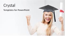  Presentation with certificate - Amazing presentation having oxford university - student in graduation cap backdrop and a white colored foreground