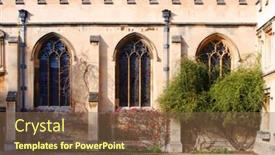  Presentation with university - Colorful slides enhanced with oxford-university backdrop and a tawny brown colored foreground