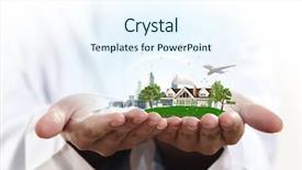  Presentation with green life - Cool new presentation theme with  backdrop and a  colored foreground