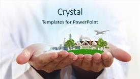  Presentation with green life - PPT theme with  background and a  colored foreground