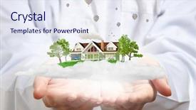  Presentation with green life - Presentation design consisting of  background and a  colored foreground